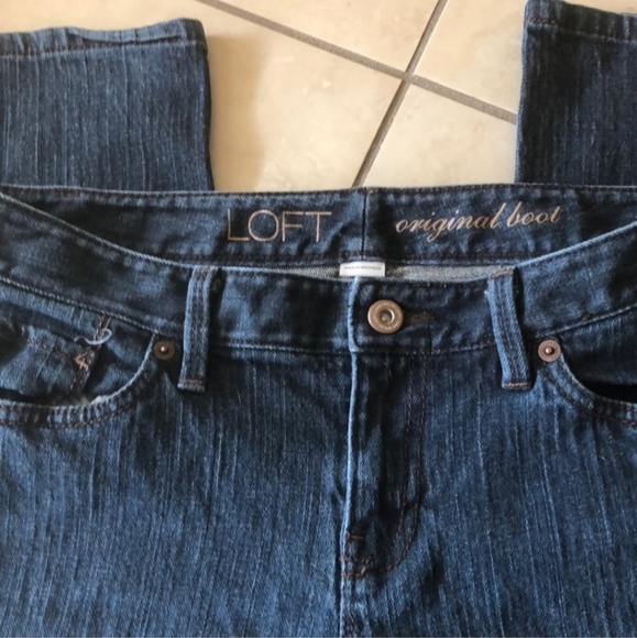 Loft Original Bootcut Jean Dark Wash Denim Basic Casual Capsule Wardrobe EUC - Picture 3 of 8